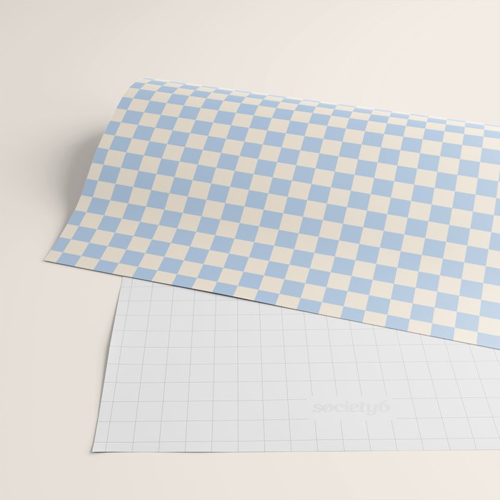 Check II - Baby Blue â Checkerboard Print Wrapping Paper Gallery Image 2