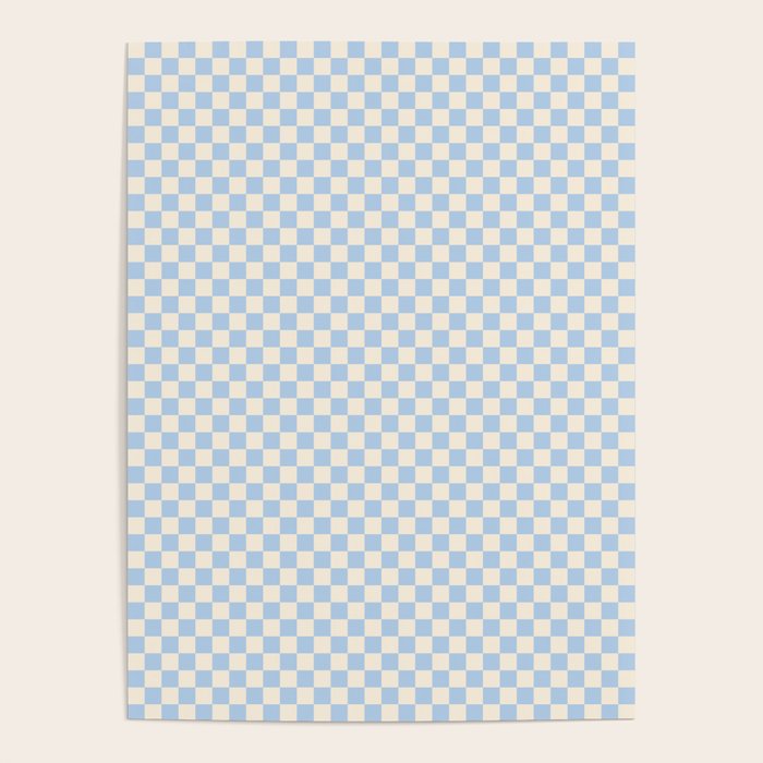Check II - Baby Blue â Checkerboard Print Poster Gallery Image 1