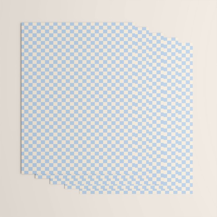 Check II - Baby Blue â Checkerboard Print Wrapping Paper Gallery Image 3