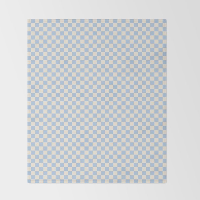 Check II - Baby Blue â Checkerboard Print Throw Blanket Gallery Image 2