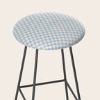 Check II - Baby Blue â Checkerboard Print Stool Gallery Image 2