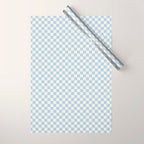 Check II - Baby Blue â Checkerboard Print Wrapping Paper Gallery Image 1