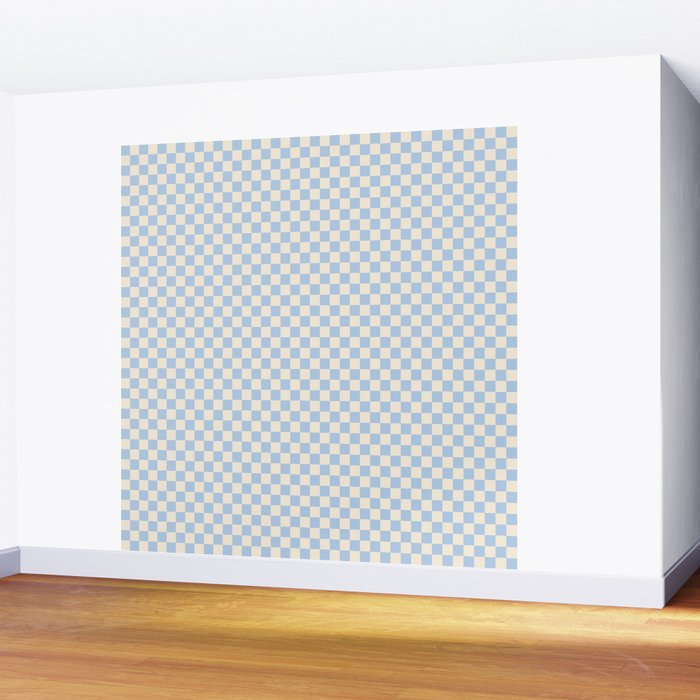 Check II - Baby Blue â Checkerboard Print Wall Mural Gallery Image 2