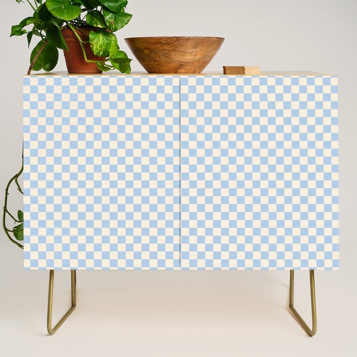 Check II - Baby Blue â Checkerboard Print Credenza Gallery Image 1