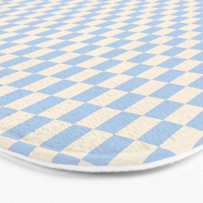 Check II - Baby Blue â Checkerboard Print Bath Mat Gallery Image 3