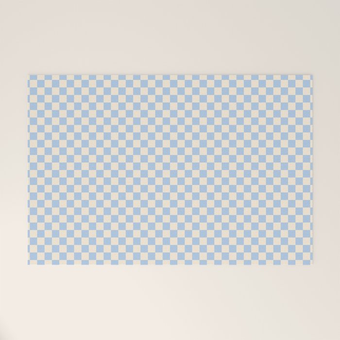 Check II - Baby Blue â Checkerboard Print Welcome Mat Gallery Image 1