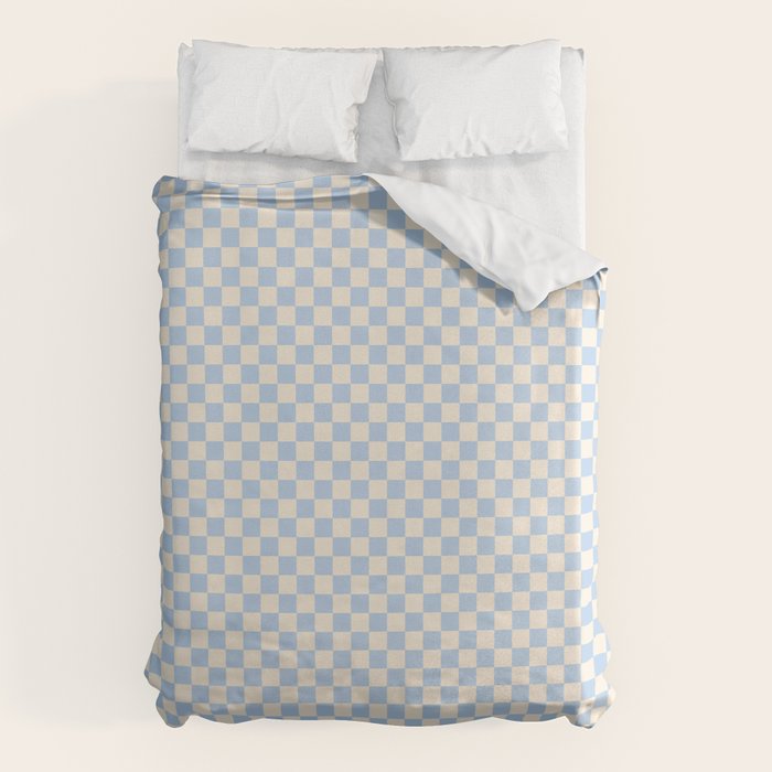 Check II - Baby Blue â Checkerboard Print Duvet Cover Gallery Image 1