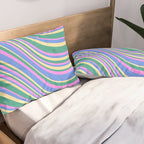 Wavy Stripes XV - 90s Pastel Pillow Sham Gallery Image 2