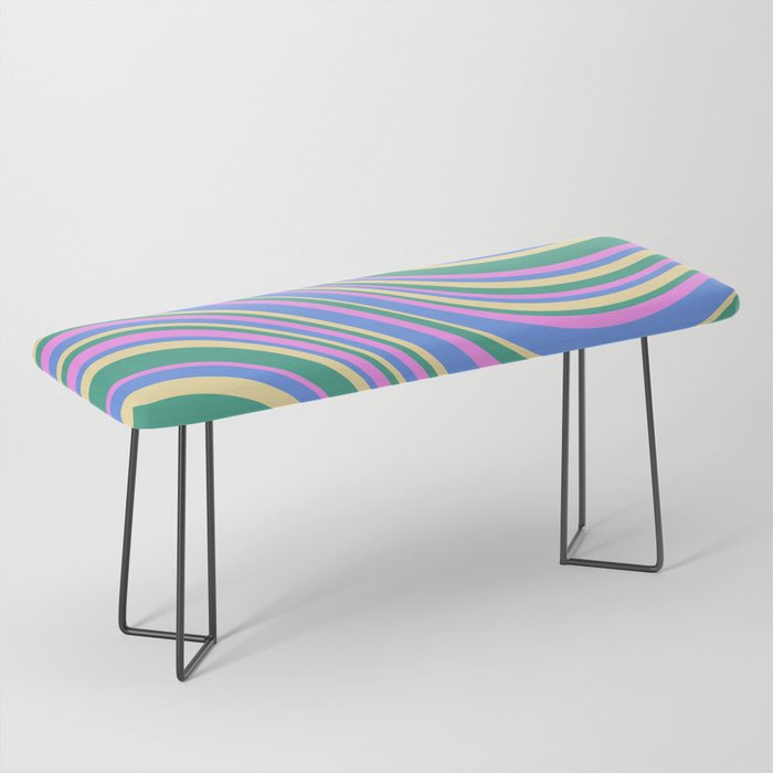 Wavy Stripes XV - 90s Pastel Bench Gallery Image 1