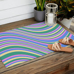 Wavy Stripes XV - 90s Pastel Outdoor Rug Gallery Image 2