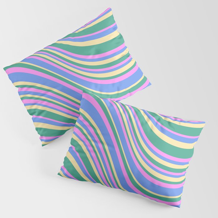 Wavy Stripes XV - 90s Pastel Pillow Sham Gallery Image 1