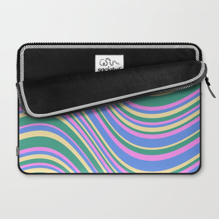 Wavy Stripes XV - 90s Pastel Laptop Sleeve Gallery Image 2