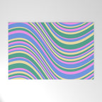 Wavy Stripes XV - 90s Pastel Welcome Mat Gallery Image 1