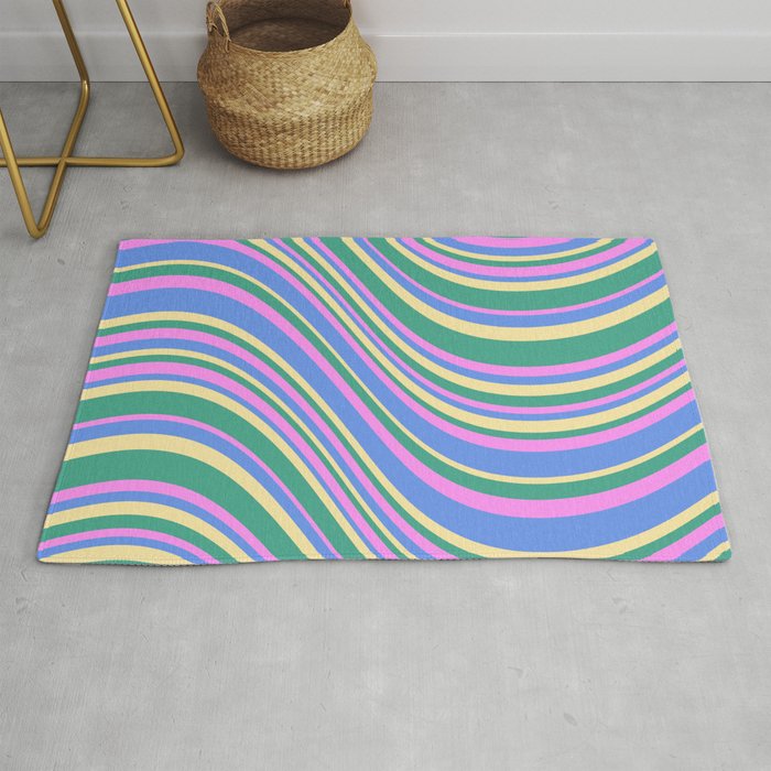 Wavy Stripes XV - 90s Pastel Rug Gallery Image 1