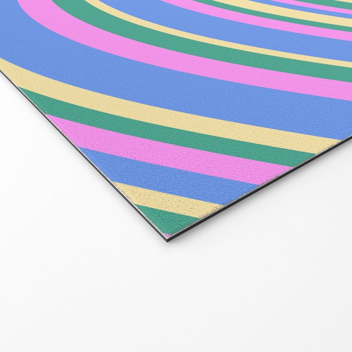 Wavy Stripes XV - 90s Pastel Welcome Mat Gallery Image 2