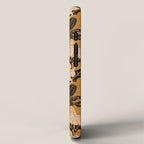 Moon Flower - Black, gold, peach pink iPhone Case Gallery Image 2