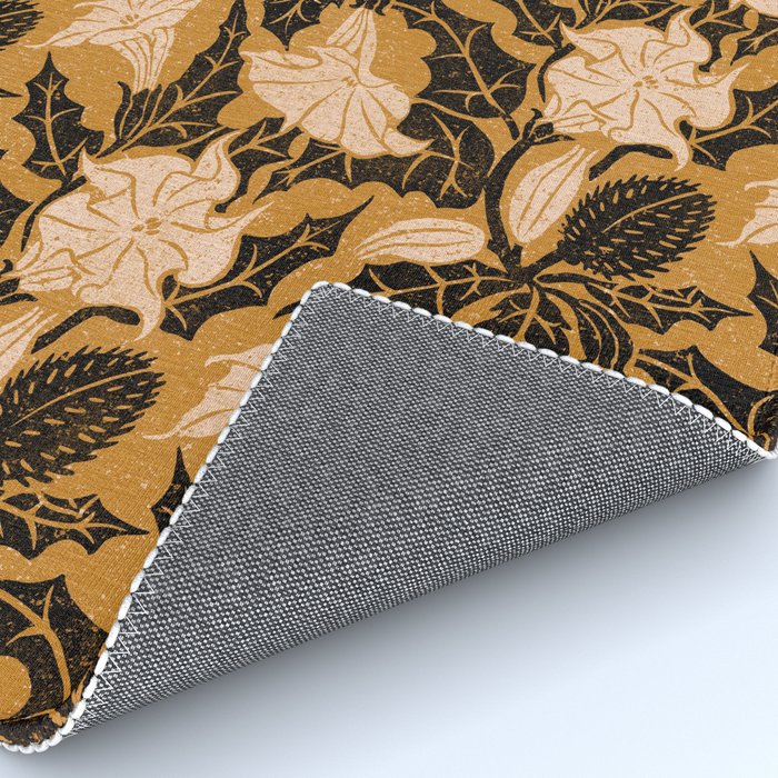 Moon Flower - Black, gold, peach pink Rug Gallery Image 4