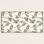 great blue herons pearl Desk Mat Gallery Image 3