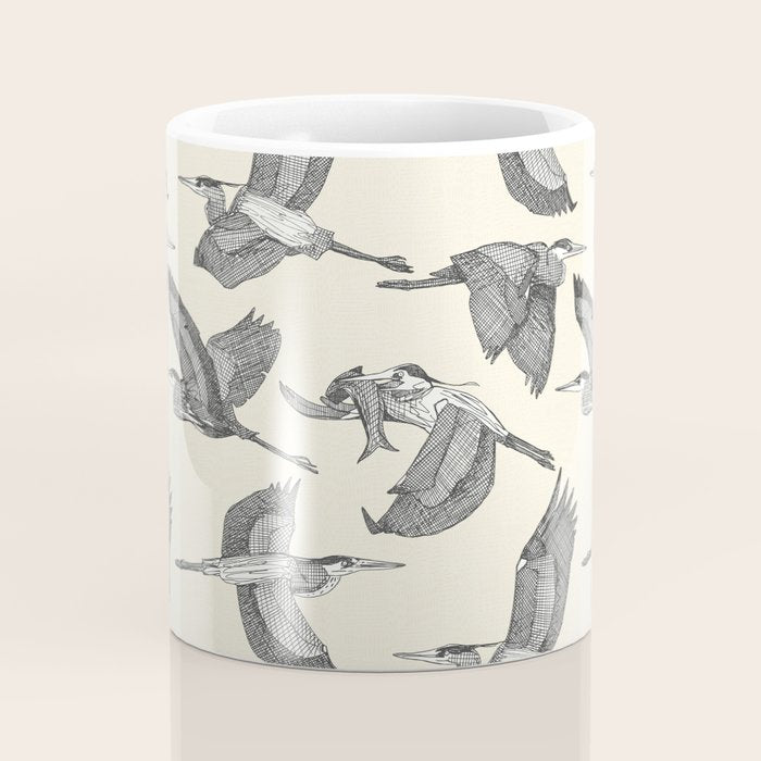 great blue herons pearl Coffee Mug Gallery Image 4