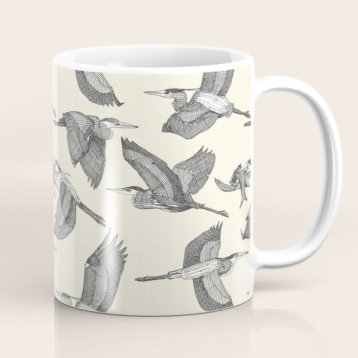 great blue herons pearl Coffee Mug Gallery Image 1
