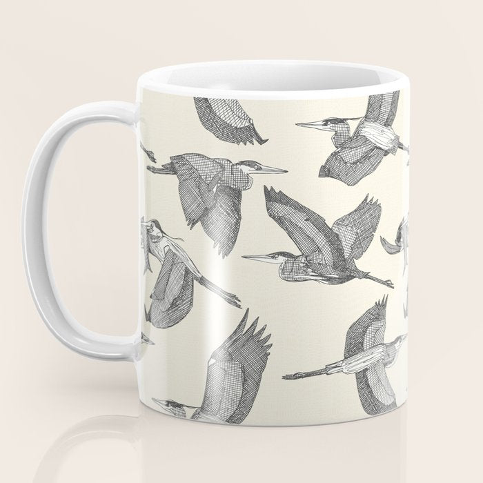 great blue herons pearl Coffee Mug Gallery Image 3