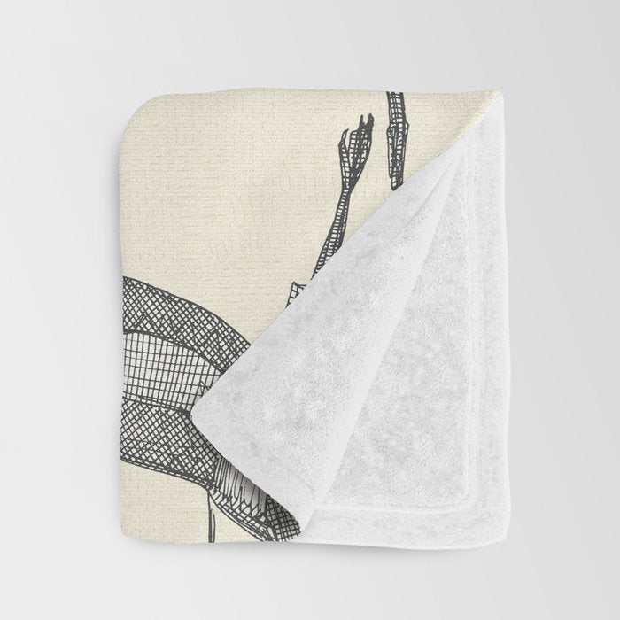 great blue herons pearl Throw Blanket Gallery Image 3