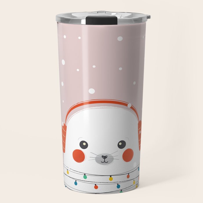 Christmas Animals - Cute Seal Travel Mug Gallery Image 1