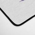 Elegant Lavender Purple White Glitter Floral Desk Mat Gallery Image 4
