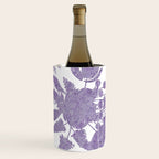 Elegant Lavender Purple White Glitter Floral Wine Chiller Gallery Image 1