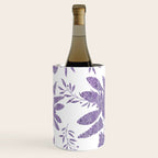 Elegant Lavender Purple White Glitter Floral Wine Chiller Gallery Image 2
