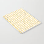 Buttercup Yellow Flower Blossoms on Butter Yellow Streaky Stripes Notebook Gallery Image 2