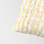 Buttercup Yellow Flower Blossoms on Butter Yellow Streaky Stripes Pillow Sham Gallery Image 4