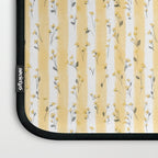 Buttercup Yellow Flower Blossoms on Butter Yellow Streaky Stripes Laptop Sleeve Gallery Image 3