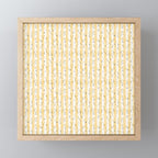 Buttercup Yellow Flower Blossoms on Butter Yellow Streaky Stripes Mini Art Print Gallery Image 1