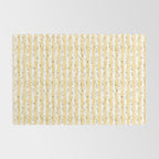 Buttercup Yellow Flower Blossoms on Butter Yellow Streaky Stripes Rug Gallery Image 2