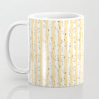 Buttercup Yellow Flower Blossoms on Butter Yellow Streaky Stripes Coffee Mug Gallery Image 3
