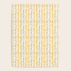 Buttercup Yellow Flower Blossoms on Butter Yellow Streaky Stripes Poster Gallery Image 4