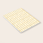 Buttercup Yellow Flower Blossoms on Butter Yellow Streaky Stripes Notebook Gallery Image 3