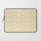 Buttercup Yellow Flower Blossoms on Butter Yellow Streaky Stripes Laptop Sleeve Gallery Image 1