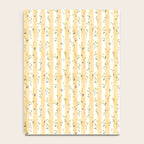 Buttercup Yellow Flower Blossoms on Butter Yellow Streaky Stripes Notebook Gallery Image 4