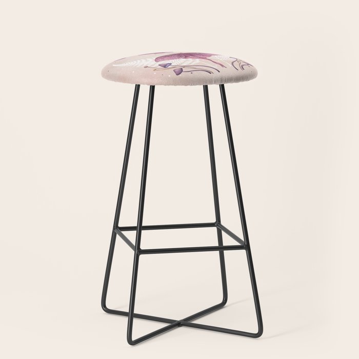 Luna and Emerald - Vintage Pink Stool Gallery Image 1