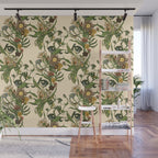 Botanical Pug Wall Mural Gallery Image 1