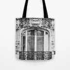 Paris Chic - Black and White Photography Tote Bag Gallery Image 1
