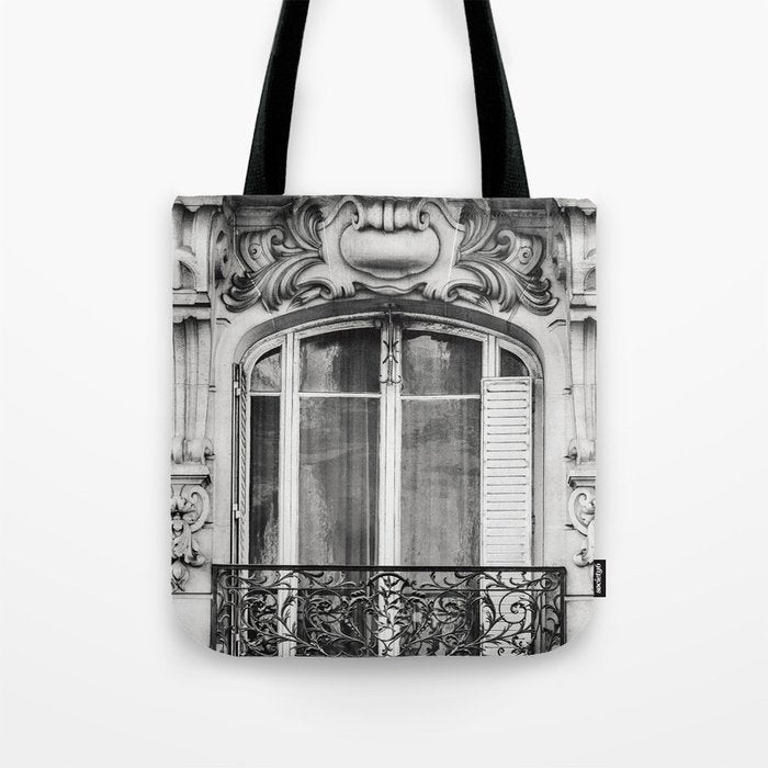 Paris Chic - Black and White Photography Tote Bag Gallery Image 1
