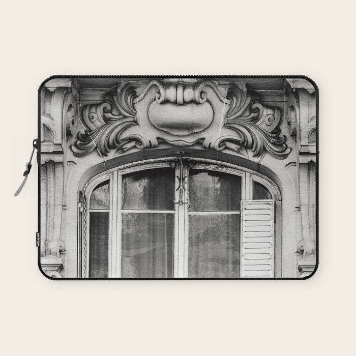 Paris Chic - Black and White Photography Laptop Sleeve Gallery Image 1