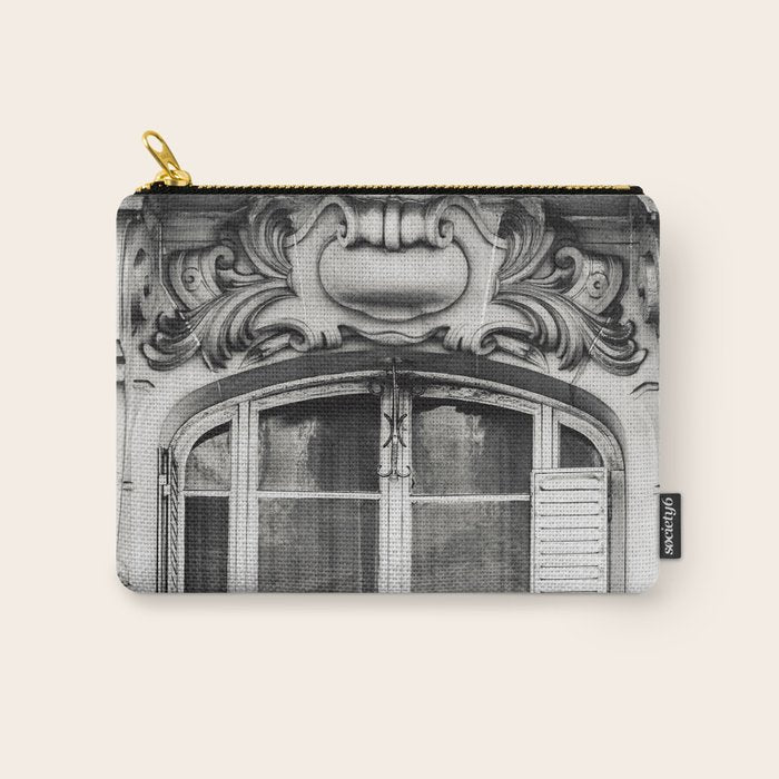Paris Chic - Black and White Photography Carry All Pouch Gallery Image 1