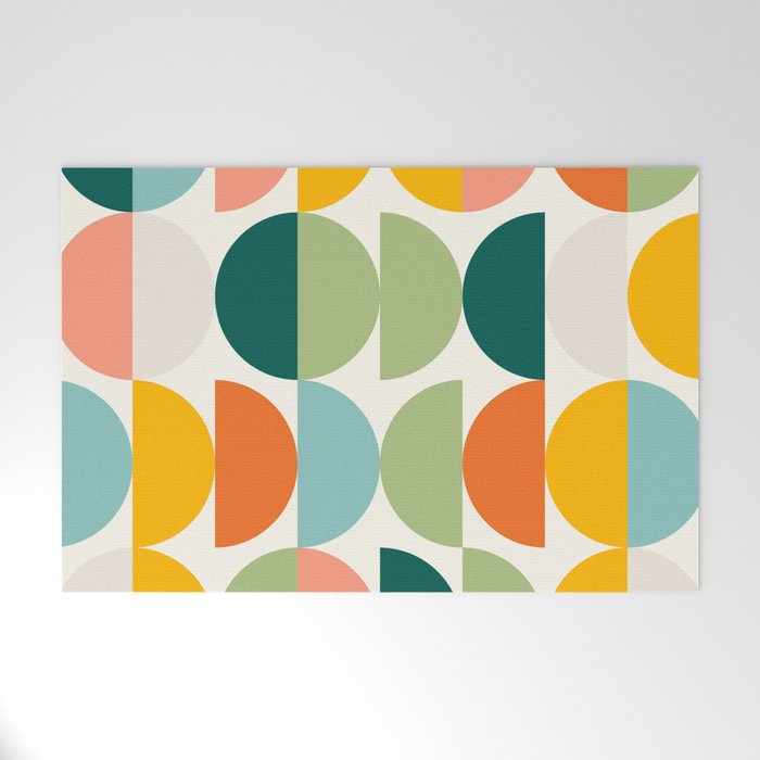 Mid Century Modern Geometry 4 Welcome Mat Gallery Image 1
