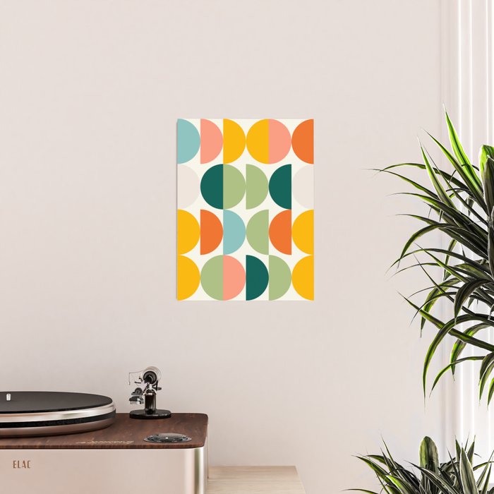 Mid Century Modern Geometry 4 Poster Gallery Image 2