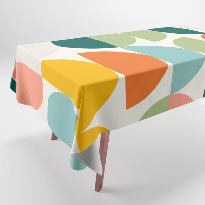 Mid Century Modern Geometry 4 Tablecloth Gallery Image 1