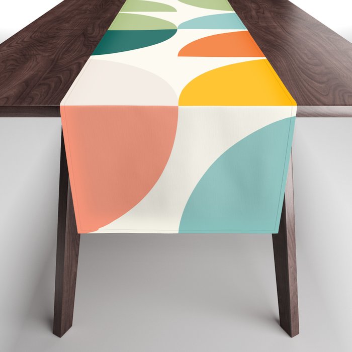 Mid Century Modern Geometry 4 Table Runner Gallery Image 1